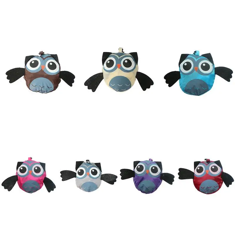 

Protable Foldable Shopping Bag Owl Animal Shaped Polyester Material Environmentally Friendly Creative Storage Hand Shoulder Bag