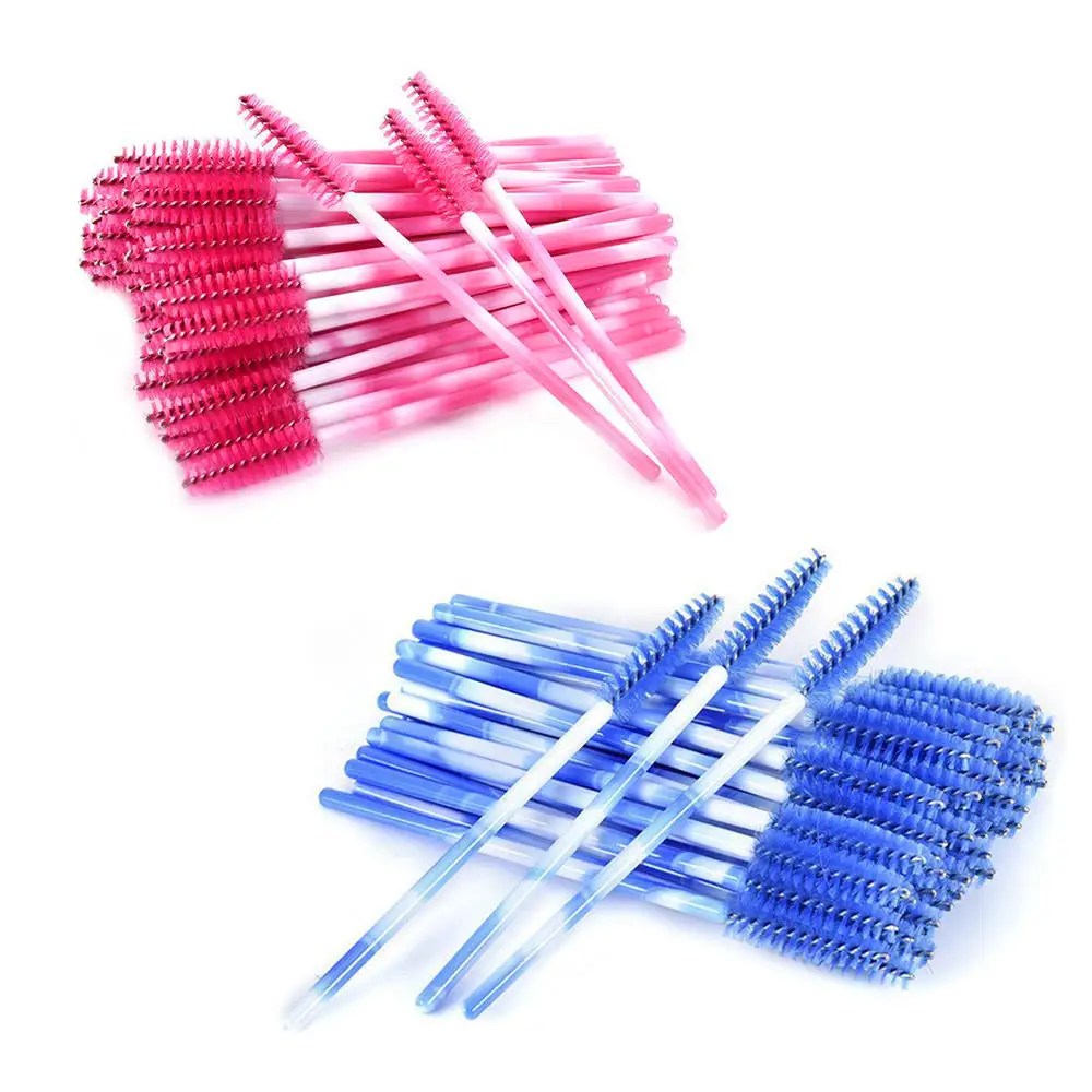 

100 PCS Disposable Eyelash Brushes Mascara Wands Eye Lash Eyebrow Applicator Cosmetic Makeup Brush Tool Kits(pink,blue)
