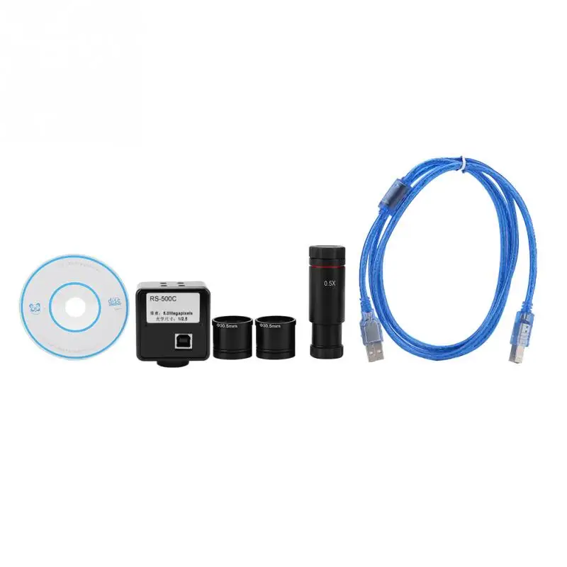 

Industrial Microscope Camera high resolution 5MP USB digital Microscope Camera Drive Free Eyepiece Camera with 0.5X CCD Adapter