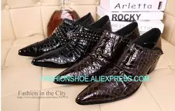 Обувь в итальянском стиле man 100% Брендовые мужские кожаные туфли мужские модельные туфли кожаные большие размеры EU38-46