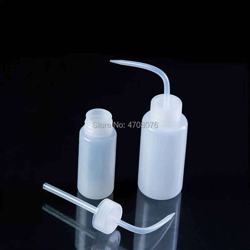 250ml 2pcs/pack PE laboratory wash bottle with scale Plastic squeeze bottle with screw cap Tattoo Wash Clear White Plastic