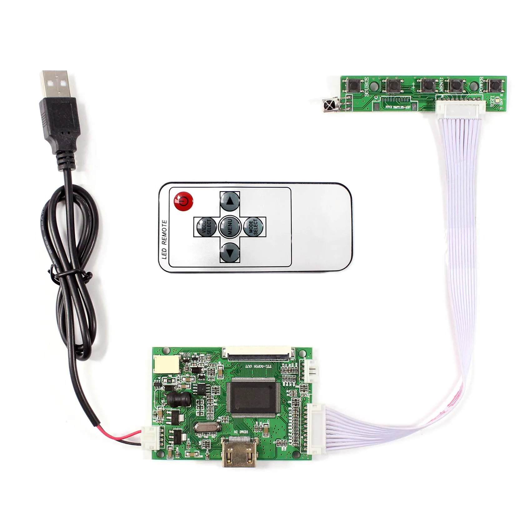 

HDMI LCD Controller Board For 6.5" 7" 8" 9" AT065TN14 AT070TN92 800x480 LCD Panel