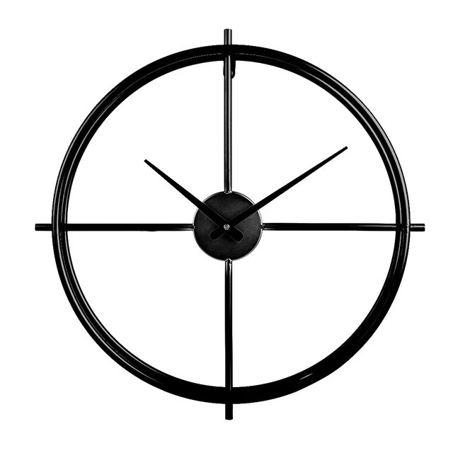 2019 50cm Retro Simple Iron Art Clock Silent Wall Clock Modern Design Large Decorative Clocks Europe For Home Living Room Decor