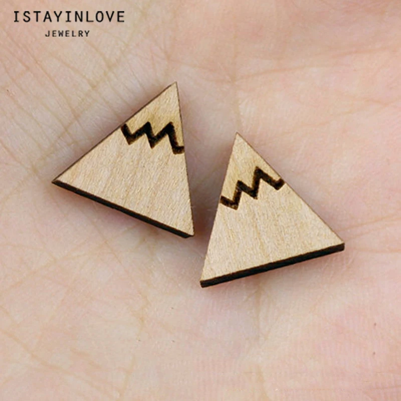 

Handmade Jewelry Making Supplies Beads Laser Cut Wooden Hill Mountain Charm For DIY Necklace Earrings Brooch Ring SWC09 4