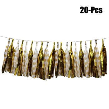 

20PCS Jewelry Paper Tassel Party Tassels Decorative Craft Wedding Party Tassels Birthday Hanging Tassels With Hanging Rope