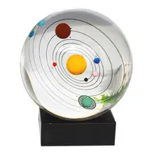 Миниатюры солнечной системы хрустальный шар 3D лазерная гравировка кварцевый стеклянный шар Сфера украшения дома аксессуары Подарки# CW