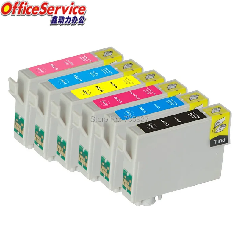 Совместимый чернильный картридж T0781 T0782 T0783 T0784 T0785 T0786 для Epson R260 R280 R380 RX580 RX595 RX680