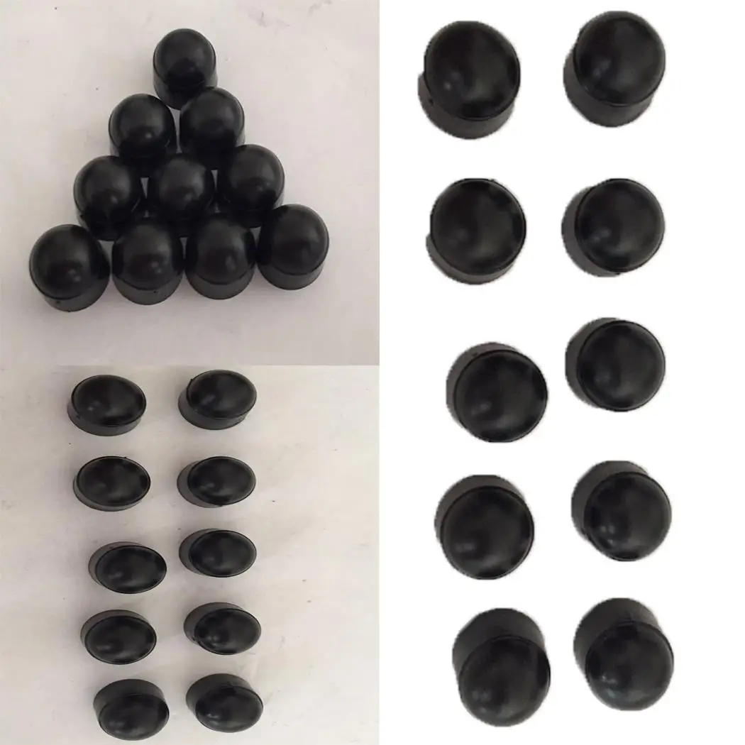 

10 Pcs/set M6 Black Dome Caps Hexagon Nut and Screw Protective Caps Set