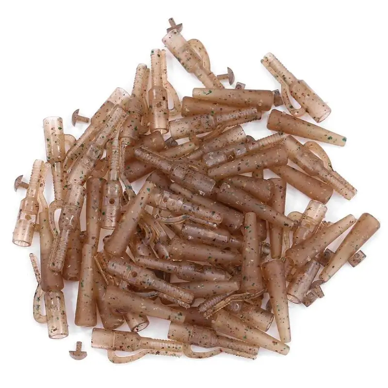 

30 pcs Carp Fishing Plastic Casing Lead Clip Slider Positioning Three Fork Exit Fishing Gadget Roll Lead Plump Swivel Connector