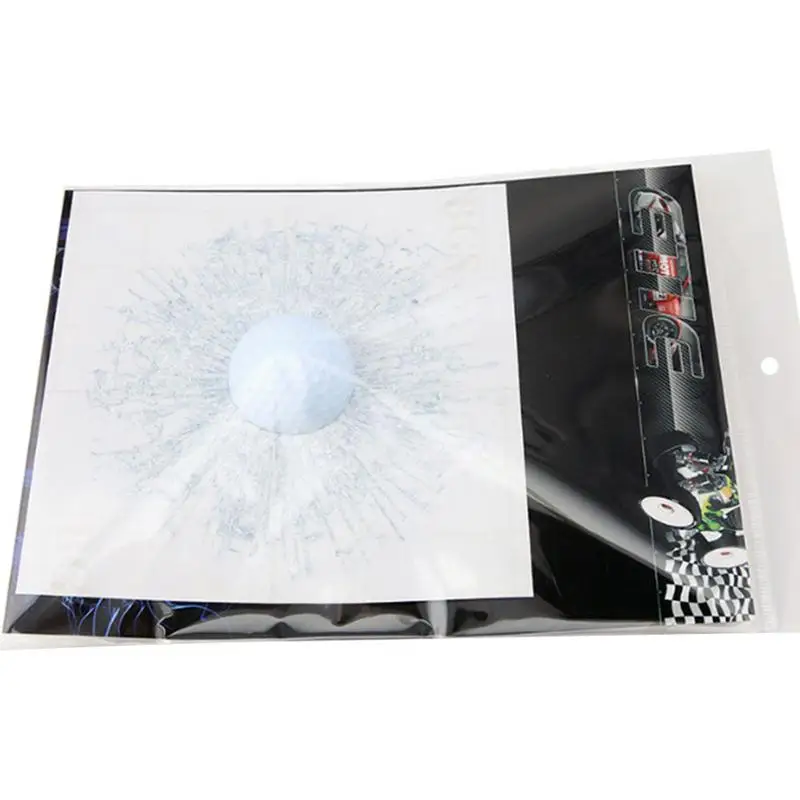 

3D Car Sticker Car Window Ball Hits Broken Glass Self Adhesive Waterproof Sunscreen Funny Personality Creativity Car Accessories