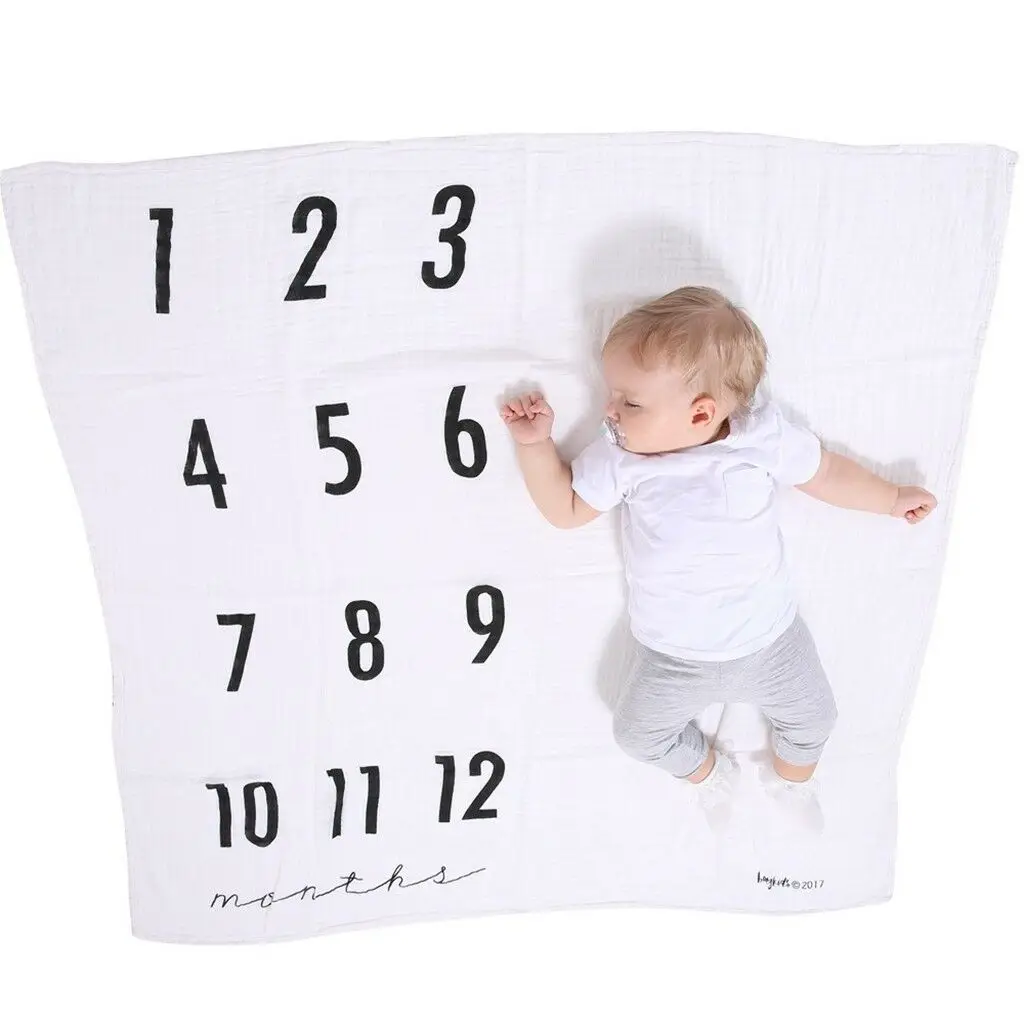 Pudcoco Baby Infants Milestone одеяло коврик для фотосъемки ежемесячный рост фото 120x120