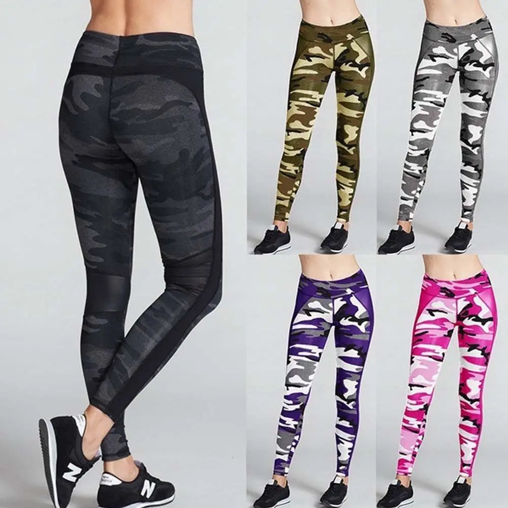 New Casual Women Camo Trousers Long Camouflage Printed Stretchy Legging