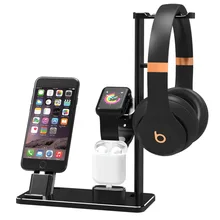 XUNMEJ Watch Stand Station for Apple Watch Charging Dock Station Headphones Stand Holder iPhone Docking Station for Apple Watch