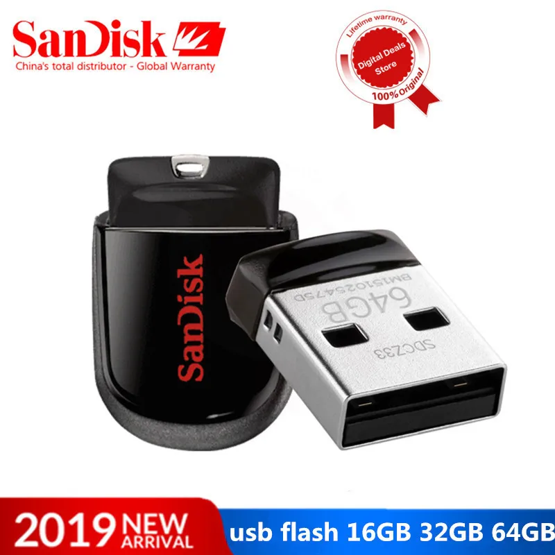 

SanDisk CZ33 USB Stick mini Pen Drives 8GB 16GB 32GB 64GB USB 2.0 pendrive USB flash drive Support Official Verification