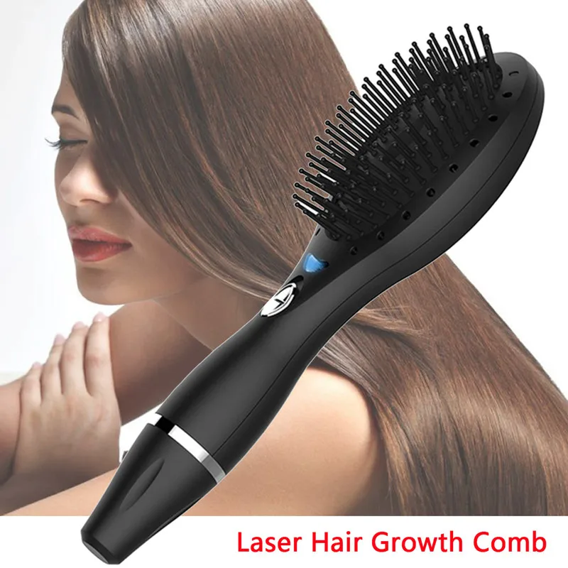 Usb зарядка лазерная расческа вибрационный массаж головы рост волос стимулирует кисть для волос инструмент для обработки Инструменты для ук...