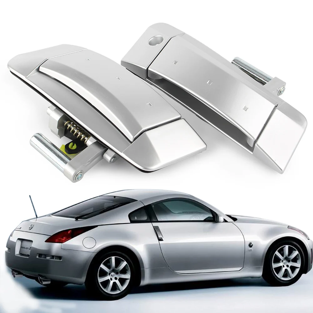 Пара правый и левый внешний Silver дверные ручки для Nissan 350Z 2003 2004 2005 2006 2007 2008 2009 левый Драйвер только в том случае