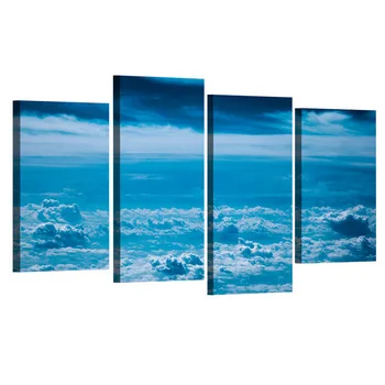 

Large Poster Painting Canvas Home Decoration Wall Art Frame 4 Panel HD Printed Clouds Blue Sky Decor Shipped 24 Hour