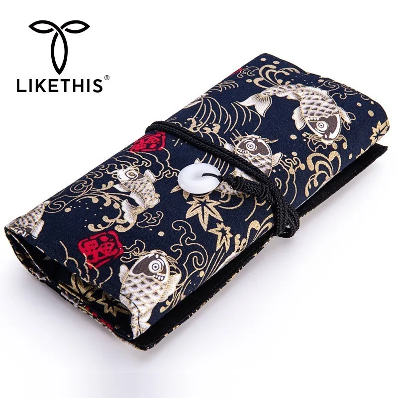 

LIKETHIS 12 Brushes Set Bag Makeup Professional Cosmetic Case Portable Fold String Trousse De Toilette Femme Necessaire Feminina
