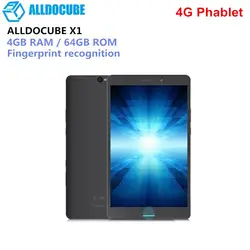 Ветвью ALLDOCUBE и X1 4G планшетофон (плафон) 8,4 дюймов Android 7,1 планшетный ПК MTK X20 MT6797 Deca Core, размер экрана 4 Гб Оперативная память 64 Гб SSD отпечатков