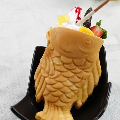 Тип газа мороженое аппарат Taiyaki ice ceram Конус чайник