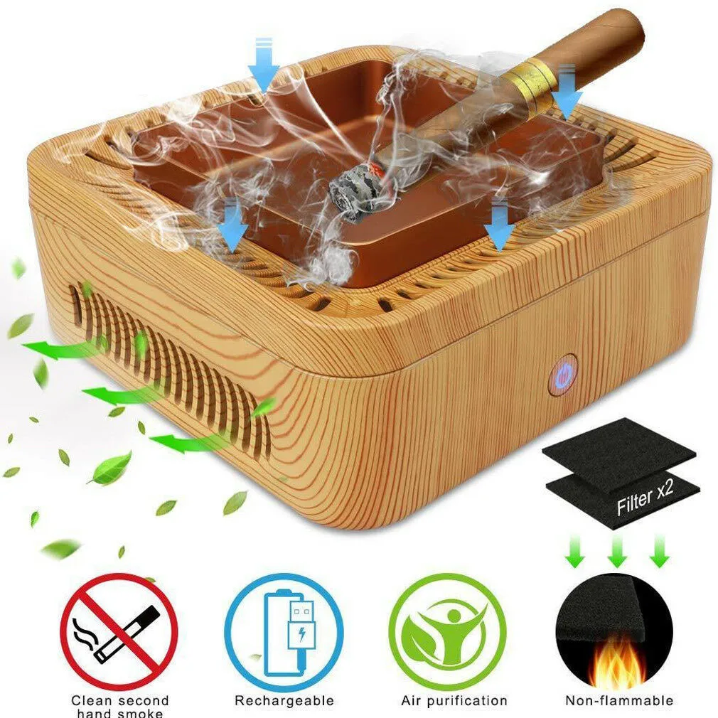 MINI Smokeless Ashtray Smoke Free Ash Tray Battery Operated Air