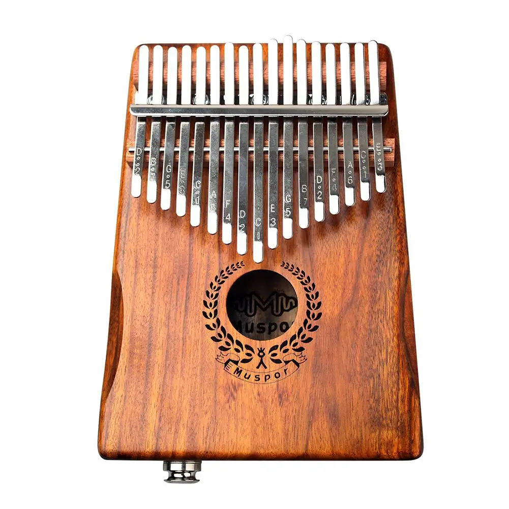 Muspor 17 клавиш для большого пальца пианино EQ kalimba Mbria Acacia Wood Link динамик электрический датчик с сумкой кабельный тюнер молоток для начинающих