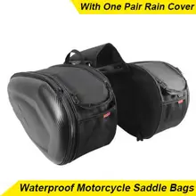 Impermeabile Borsa Da Sella Del Motociclo Da Corsa Moto Casco Borse Da Viaggio Dei Bagagli Borse Laterali + Un Paio di Copertura Della Pioggia E Delle Materie Plastiche