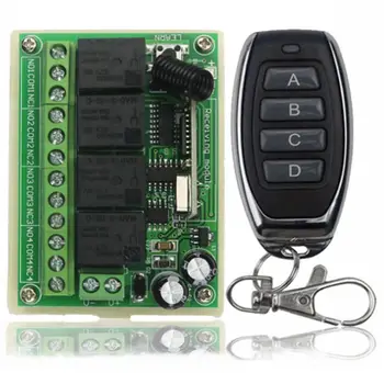 

Car Tail Plate Remote Switch Truck Tailgate Control 433Mhz DC12V 10A 4CH Wireless Relay Module DIY Smart Home Kits A1