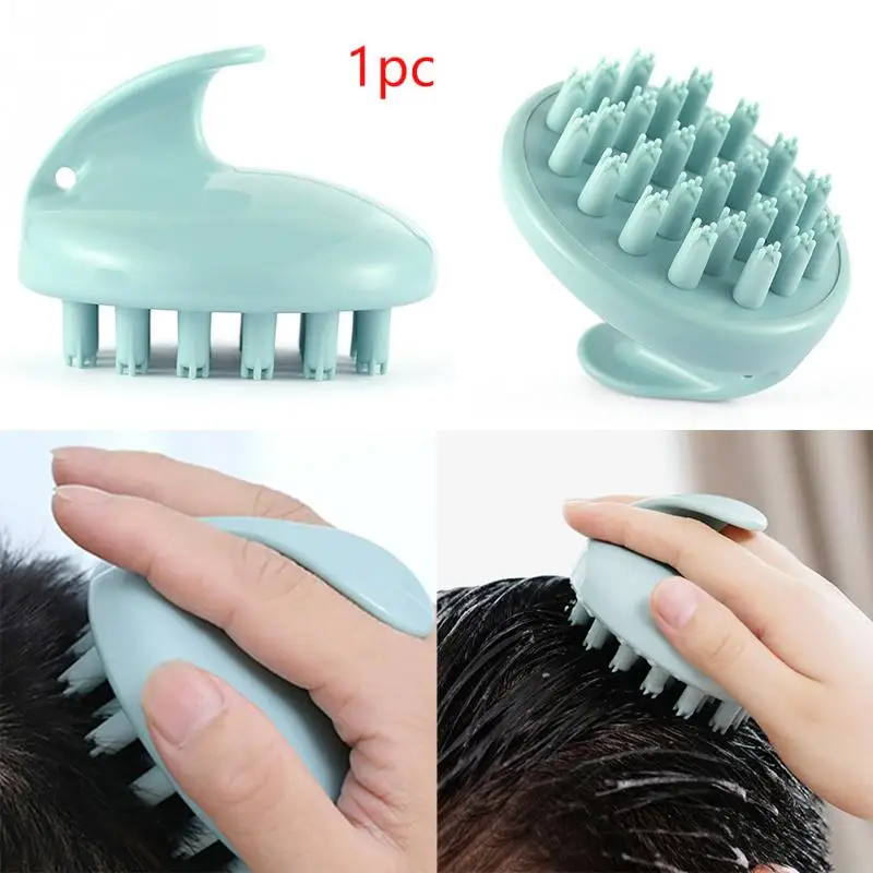Mini Scalp Massager Brush Dandruff Silicone Wet Or Dry Home Shampoo Scrubbingin Bath Brushes