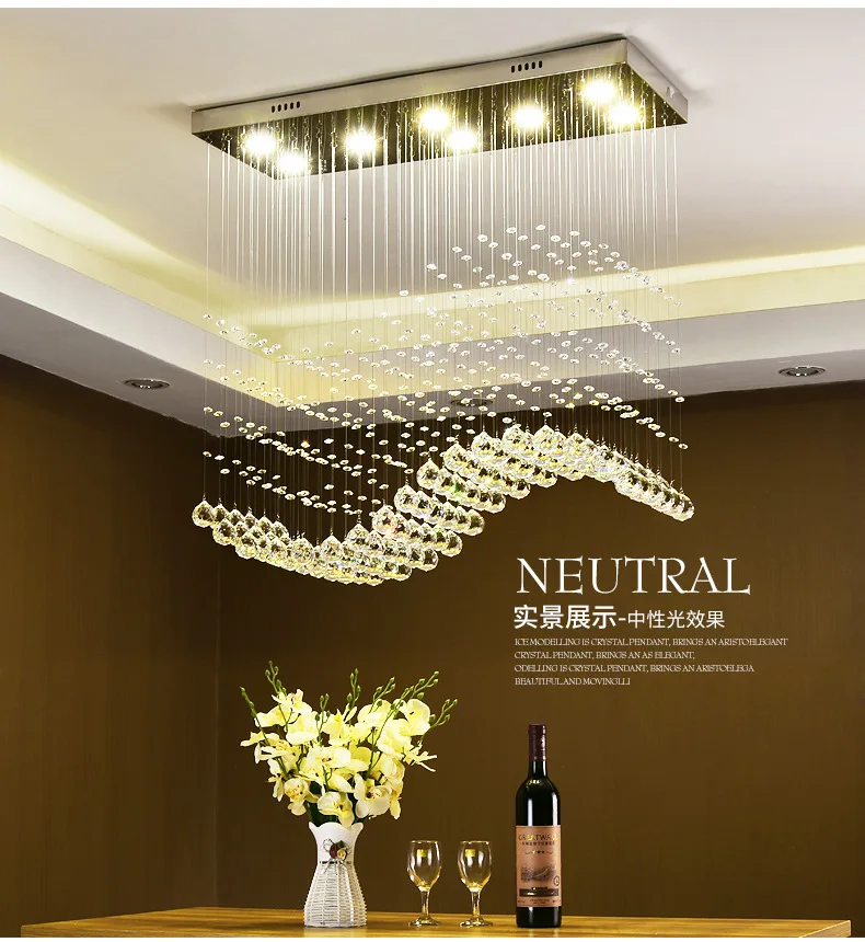 

Dining Lighting Crystal Ceiling Light For Living Room Home Dining Light Lamp Hotel Creative Bar Lamp Lamp E14 LED bulb