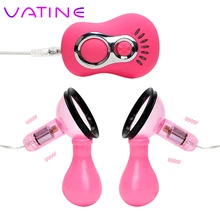 VATINE 7 Speeds Nipple Pump Massager Vibrator Sex Toys for Women Breast Clitoris Stimulator Vibrating Nipple Sucker