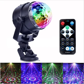 

Tanbaby Sound Activated UV Disco Lights Rotating Ball Lights USB Car 3W RGB LED Stage Lights For Christmas 110V 220V EU US AU UK
