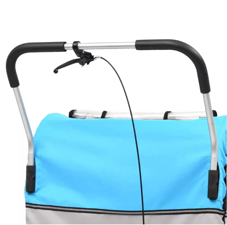 VidaXL 2-In-1 Kids' Bicycle Trailer And Stroller Blue Children Chairs Outdoor Children Furniture Carriage Baby Chair
