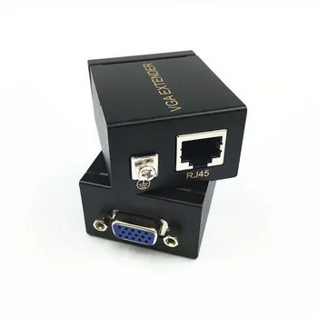 

100pcs 60M VGA Extender Female To Lan Cat5 Cat5e RJ45 Ethernet Female Adapter Amplifier VGA Extender