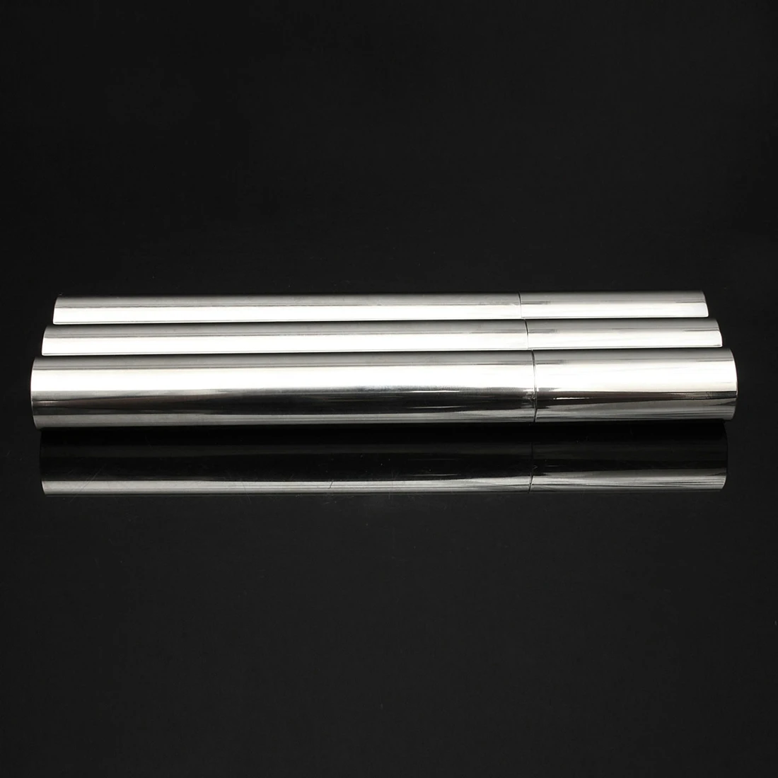  2in1 Silver Stainless Steel 2 Cigar + Liquid Wine Flask Tubes Case Holder Stand-Hot