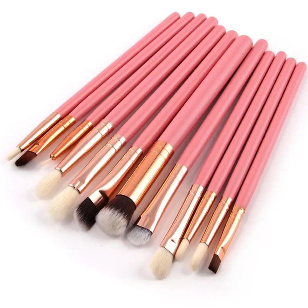 

12Pcs Makeup Brushes Powder Foundation Eyeshadow Cosmetics Kit Lip, Eyes, Face, etc Home, Salon, etc Pcs/Set