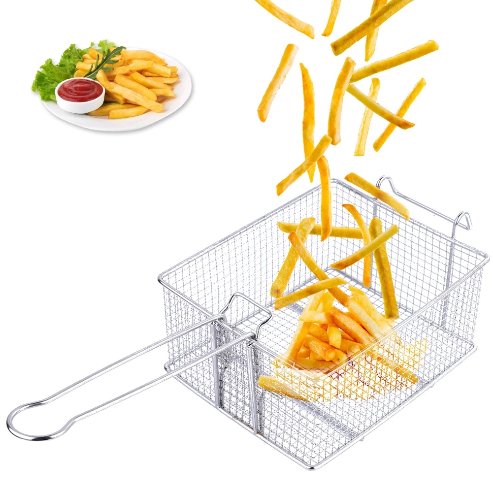 Антипригарный картофель фри чипсы масло для выпечки сетчатый поддон корзина для дома, ресторана и кофейни