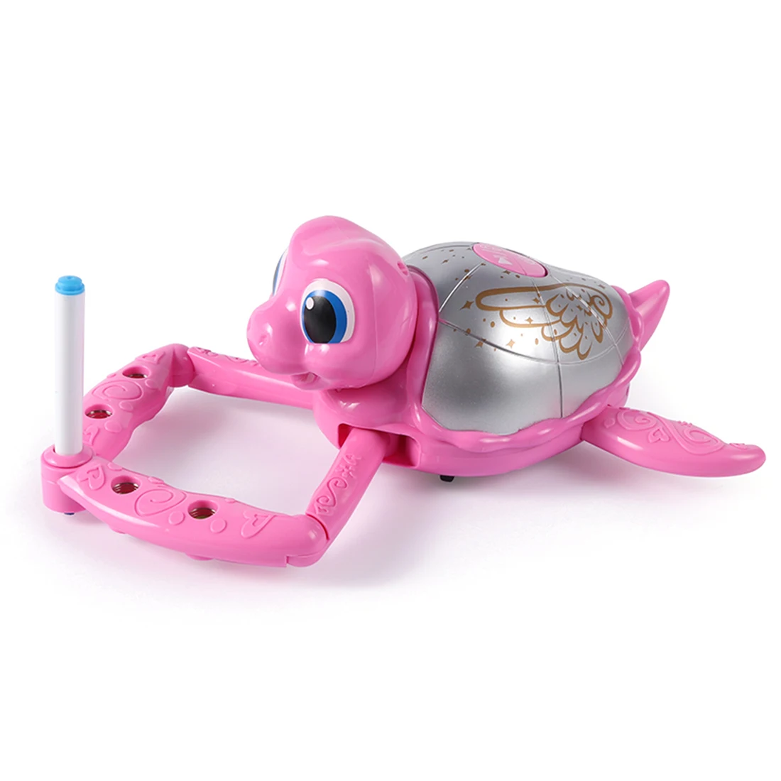 

Rowsfire 1 Pcs Children Electric Intelligence Painting Turtle Toy With Singing DIY Science Education Remote- Pink/Blue