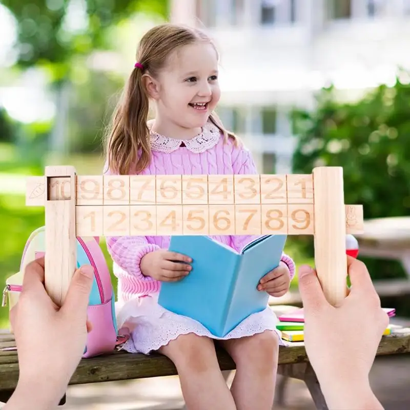 Деревянные детские игрушки математическая линейка арифметическая обучающая цифровая декомпозиция и комбинати счетная Палочка Набор игрушек математика