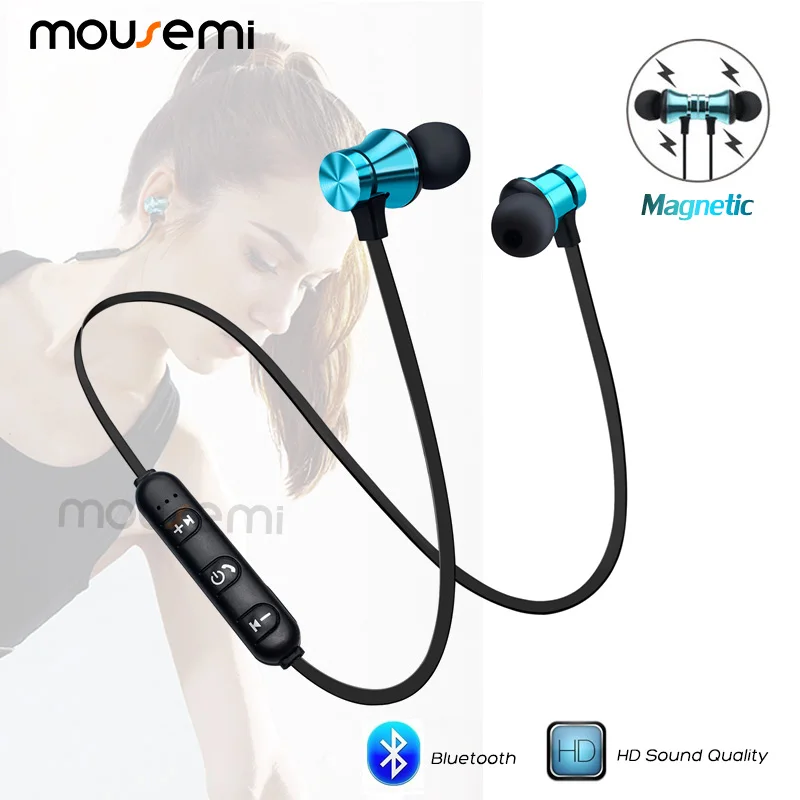 

MOUSEMI Magnetic Wireless Headphone Bluetooth Earphone Sport Wireless Bluetooth Headset With Mic For iPhone 7 Xiaomi Mi Earphone