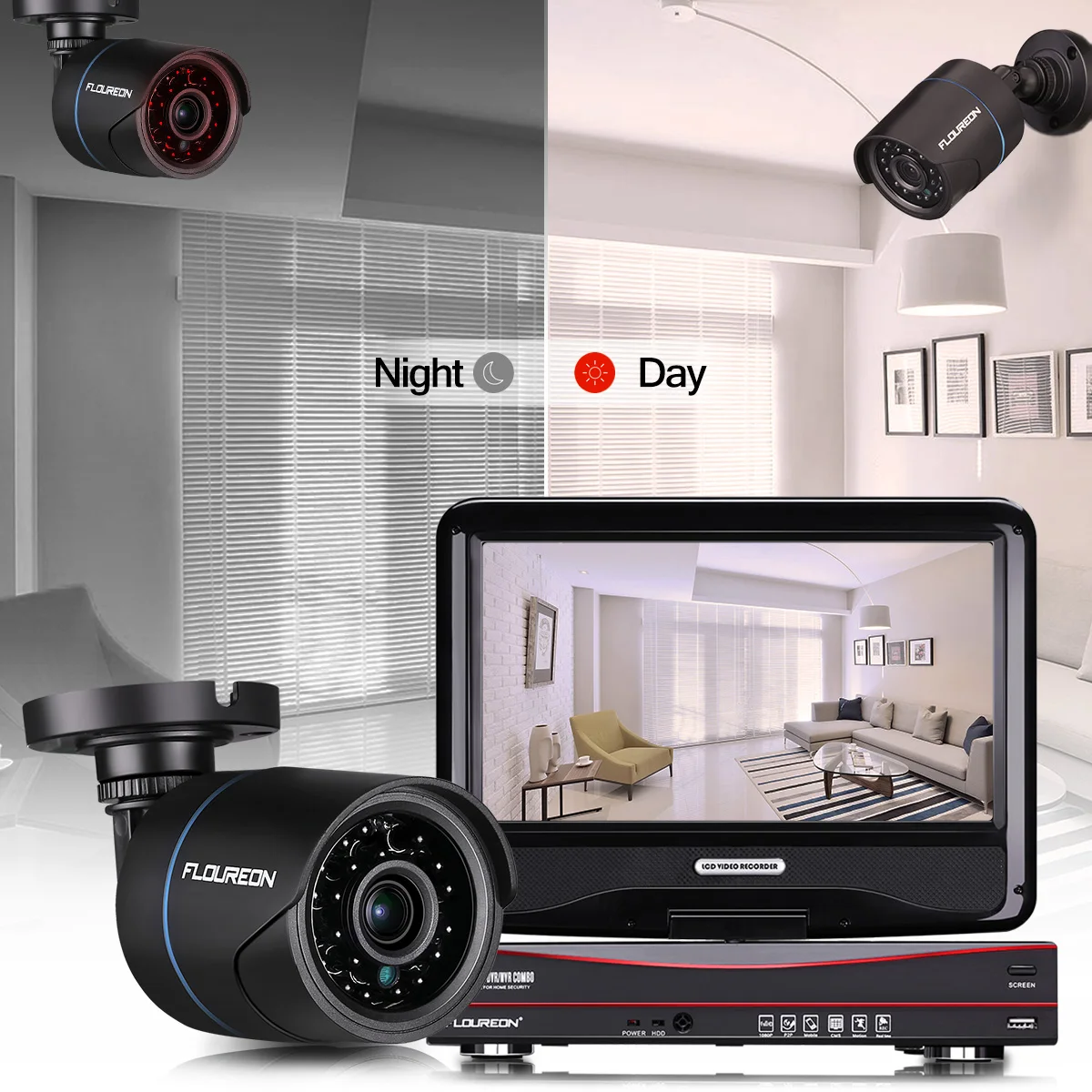 Для Австралии 4CH 1080 P AHD 5 в 1 DVR + 4 шт Открытый 2 0 MP камеры CCTV видеонаблюдения