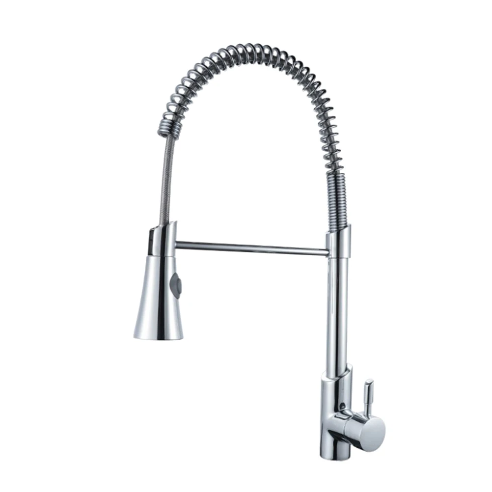 

1pc Lead-Free Single Handle Hot Cold Water Pull Out/Down Single Lever Rotating Faucet Sink Faucet Copper Faucet for Bathroom