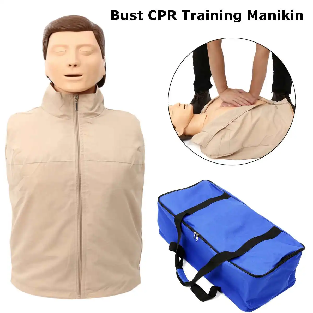 

70x22x34cm Bust CPR Training Manikin Professional Nursing Training Mannequin Medical Model Human First Aid Training Model New