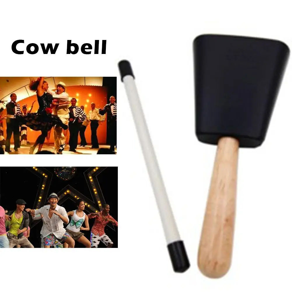 

Cowbell With Handle Cheering Bell for Sports Events Chimes Percussion Musical Instruments