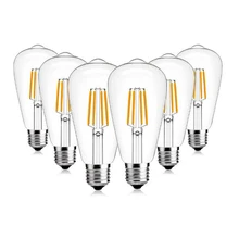 SHINA 6 Вт 4000K 110 В/220 В с глубоким затемнением ST64 Edison светодиодный светильник лампы E26/E27 Базовый светильник 6 шт. в упаковке