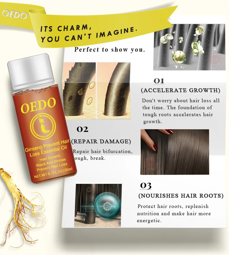 Oedo 20 мл женьшень средство для роста волос предупреждающий потерю волос жидкого повреждения волос Repair Treatment плотный быстрое восстановление TSLM1