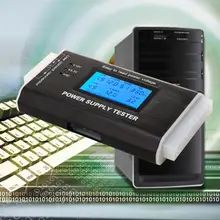 Цифровой ПК Тестер питания алюминиевый сплав ЖК-компьютер 20/24 Pin 4 PSU SATA HDD ATX BTX ITX SATA HD Тестер питания