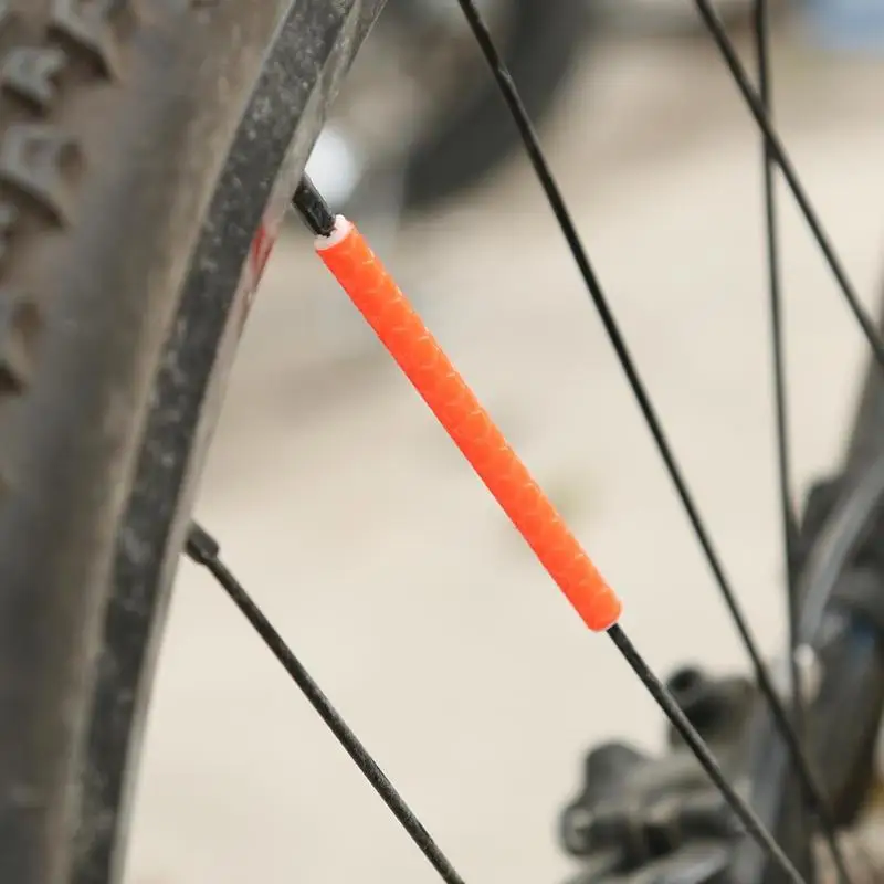

12pcs Bicycle Bike Wheel Spokes Reflective Sticker Tube Safe Warning DIY Cycling Reflector Reflective Orange