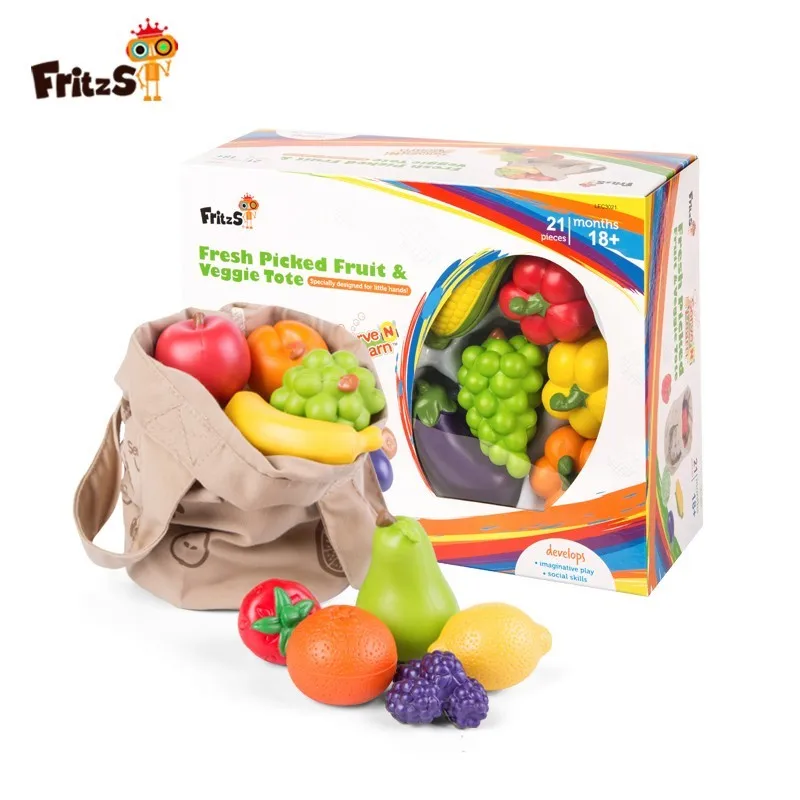 

Fritzs Learning Resources Fresh Picked Fruit And Veggie Tote 17 Pieces By Learning Resources Cognitive Early Education Toy 3021