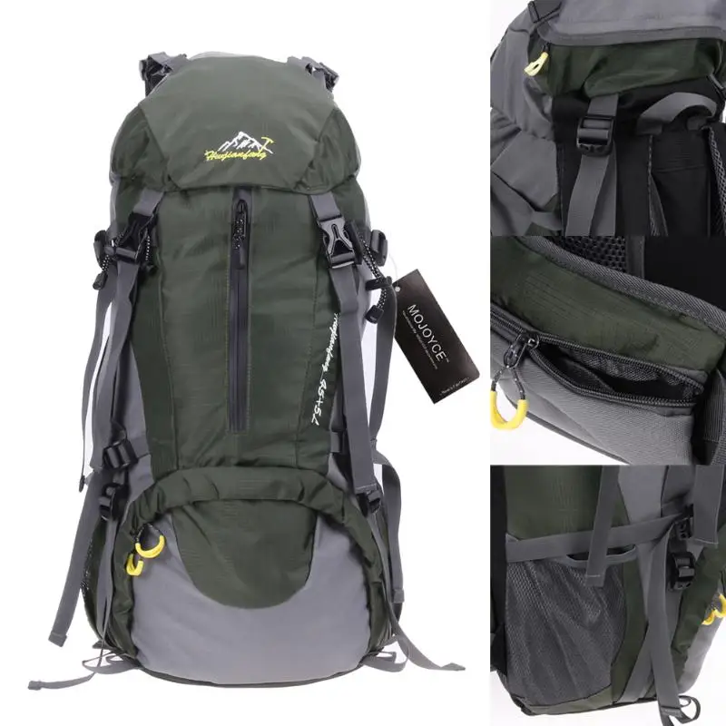 50л рюкзак для альпинизма, сумка для путешествий на открытом воздухе, регулируемая спортивная сумка для горного кемпинга, походов, рюкзак, рюкзак+ чехол для защиты от дождя